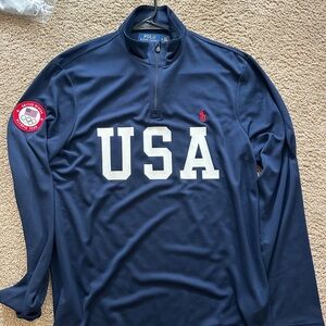 Ralph Lauren Team USA Navy Zip-Up Pullover
